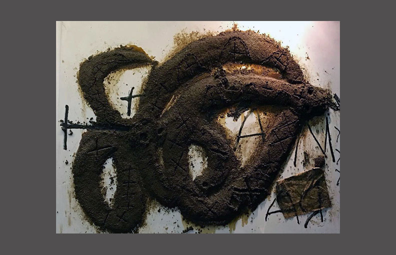 TAPIES.-Sep-de-terra-2000.-Mixta-sobre-madera.-114-x-146-cm.